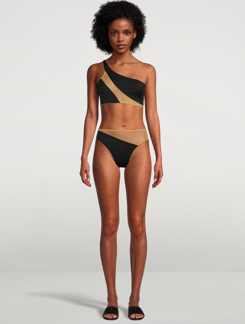 Norma Kamali Snake Mesh Bikini Top Holt Renfrew