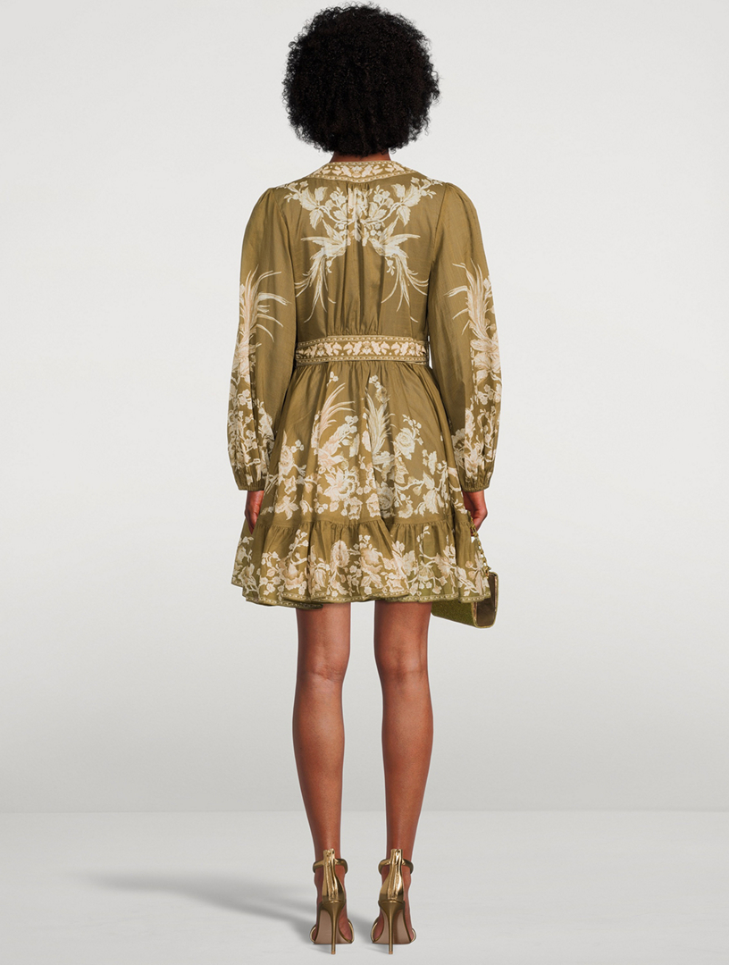 Zimmermann Anneke Wrap Mini Dress In Floral Print Holt Renfrew