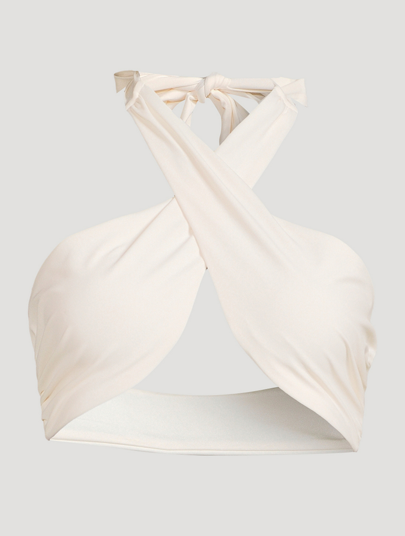 WEWOREWHAT Wrap Halter Bikini Top Holt Renfrew