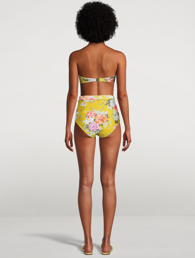 Zimmermann Pattie Bikini Bottom In Floral Print Holt Renfrew