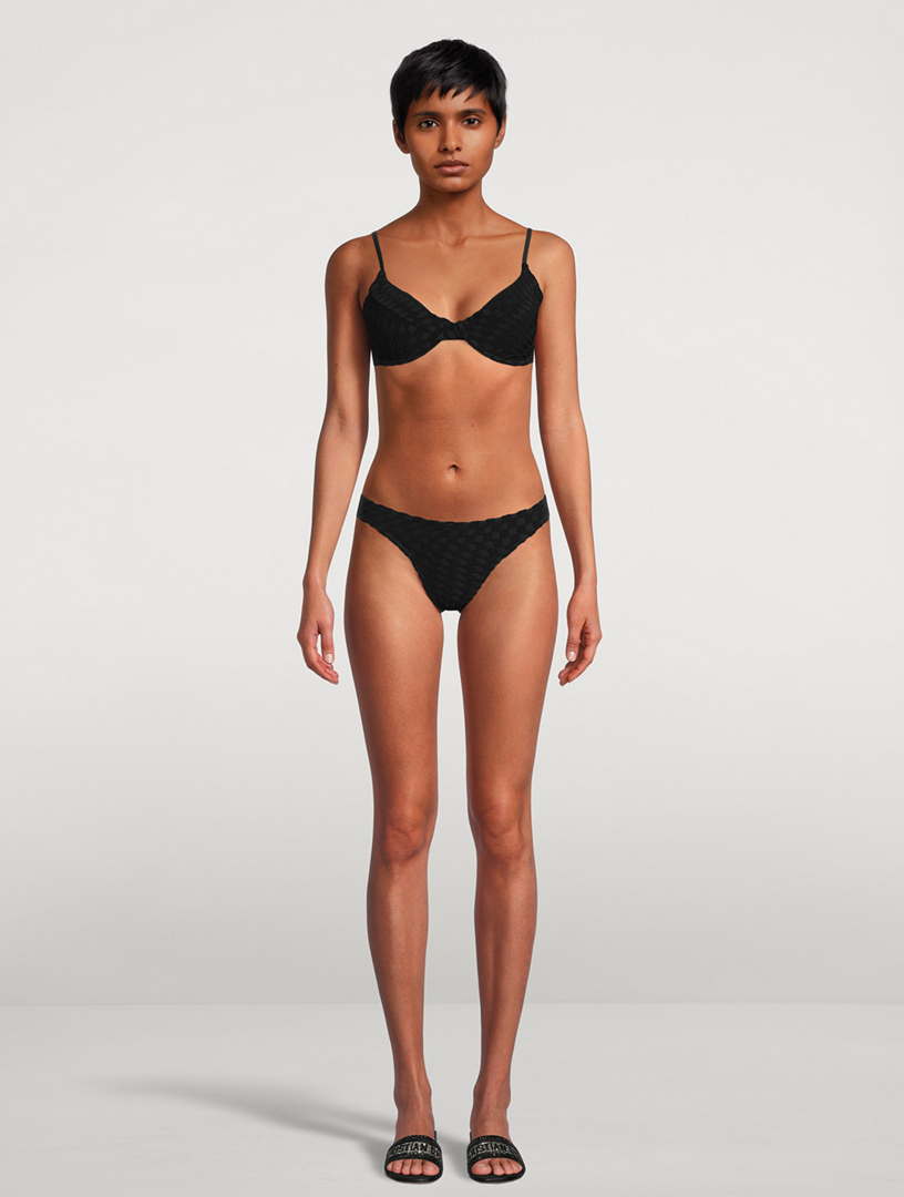 GOOD AMERICAN Jacquard Demi Bikini Top Holt Renfrew
