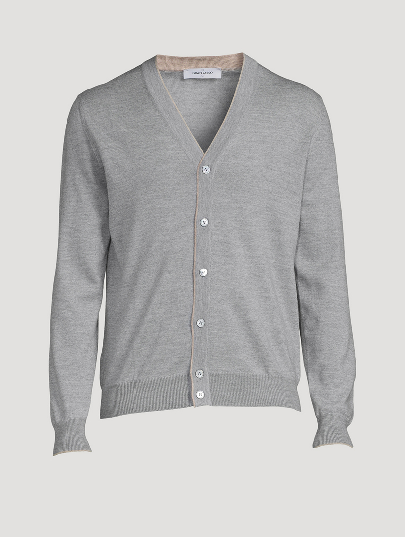 GRAN SASSO Wool V Neck Cardigan Holt Renfrew