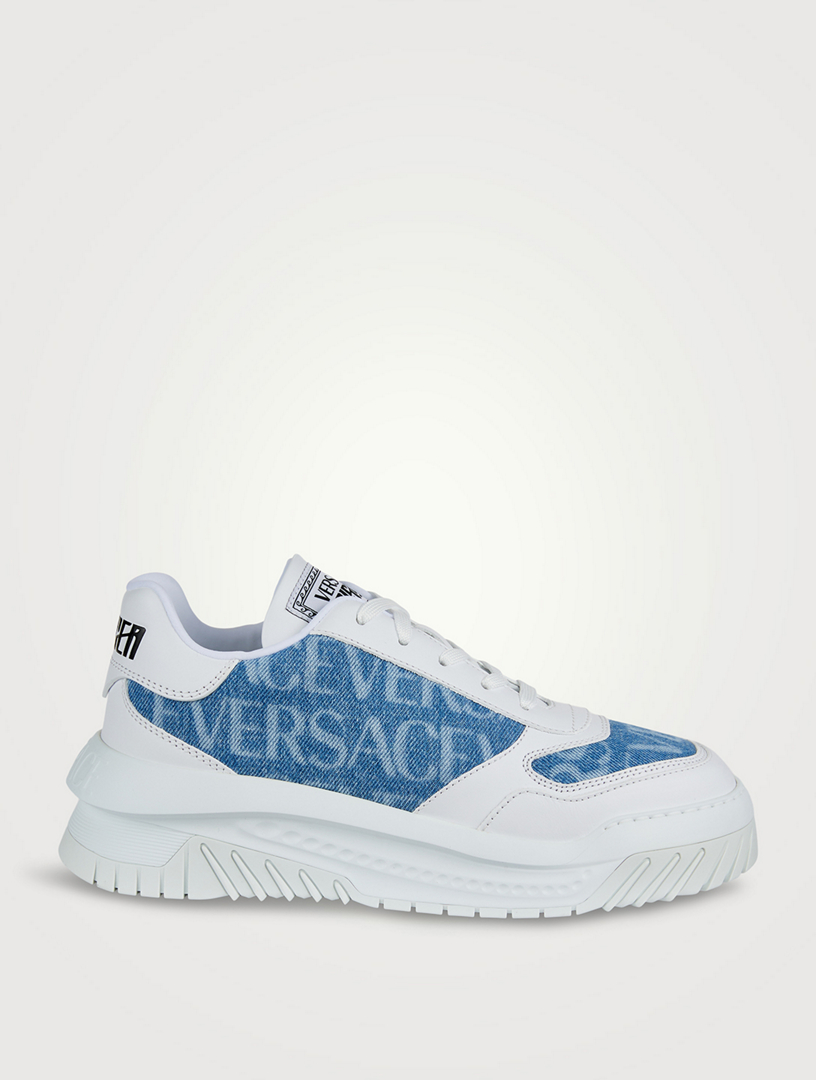 Versace Odissea Denim Sneakers Holt Renfrew