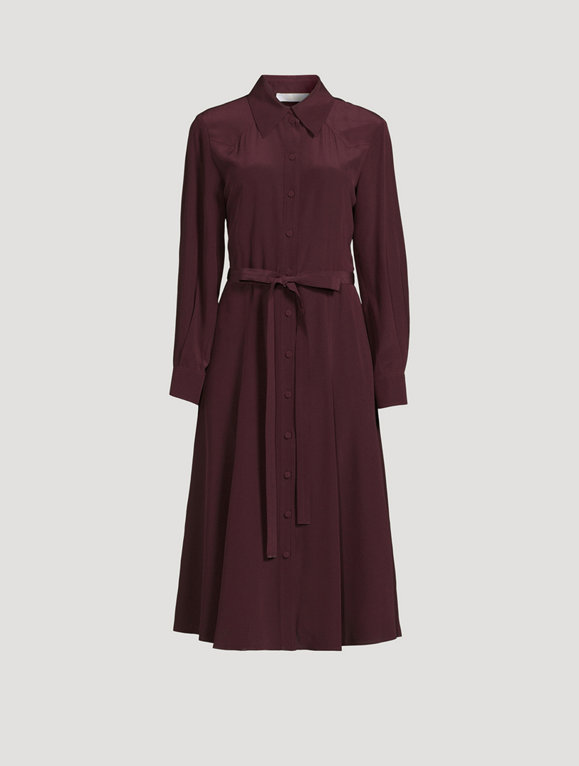 CHLOÉ Organic Crêpe de Chine Silk Shirt Dress Holt Renfrew