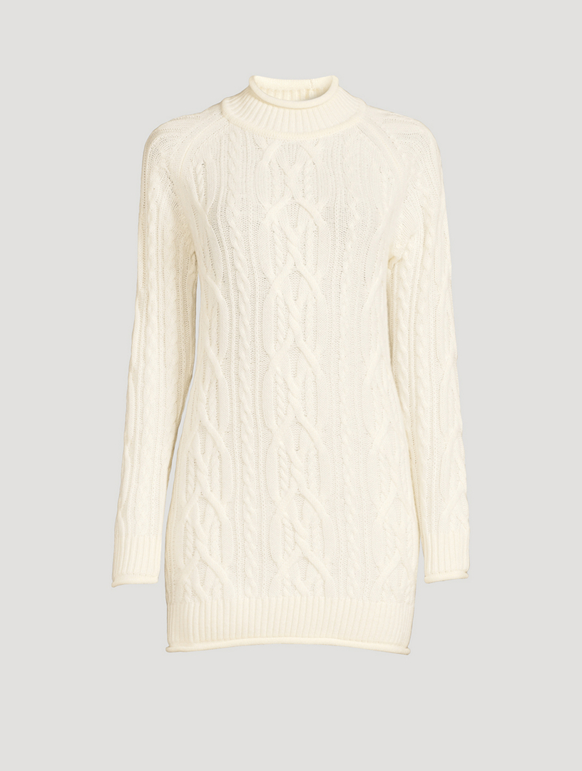 LOULOU STUDIO Layo Cable Knit Cashmere Sweater Dress Holt Renfrew