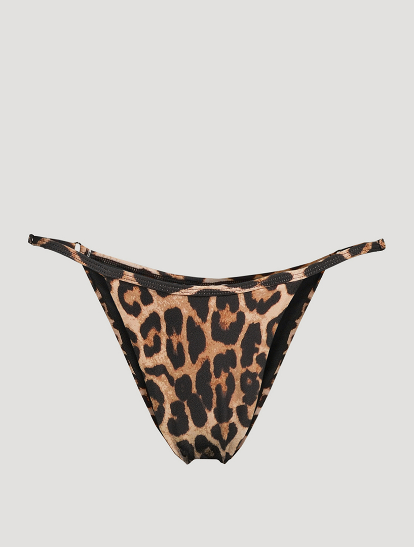 Good American Perfect Fit Bikini Bottom In Leopard Print Holt Renfrew