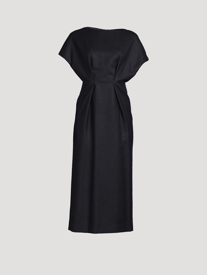 DRIES VAN NOTEN Dezos Pin Tuck Wool Midi Dress Holt Renfrew