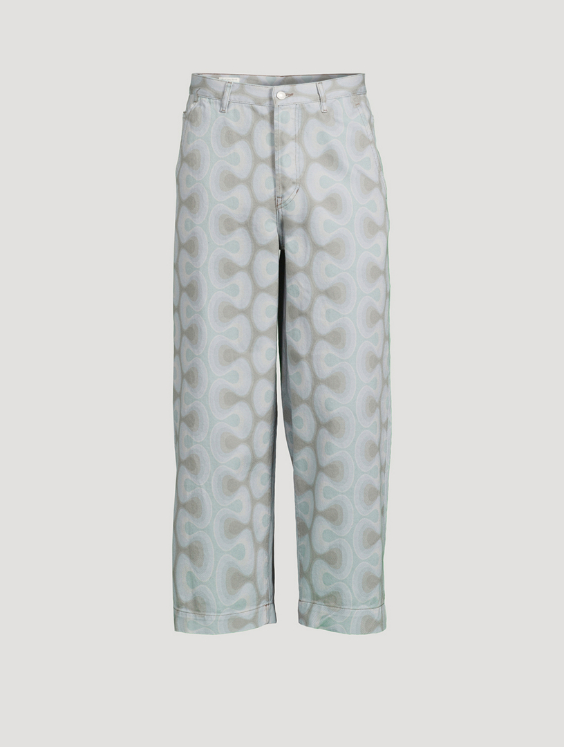 DRIES VAN NOTEN Printed Straight Leg Jeans Holt Renfrew