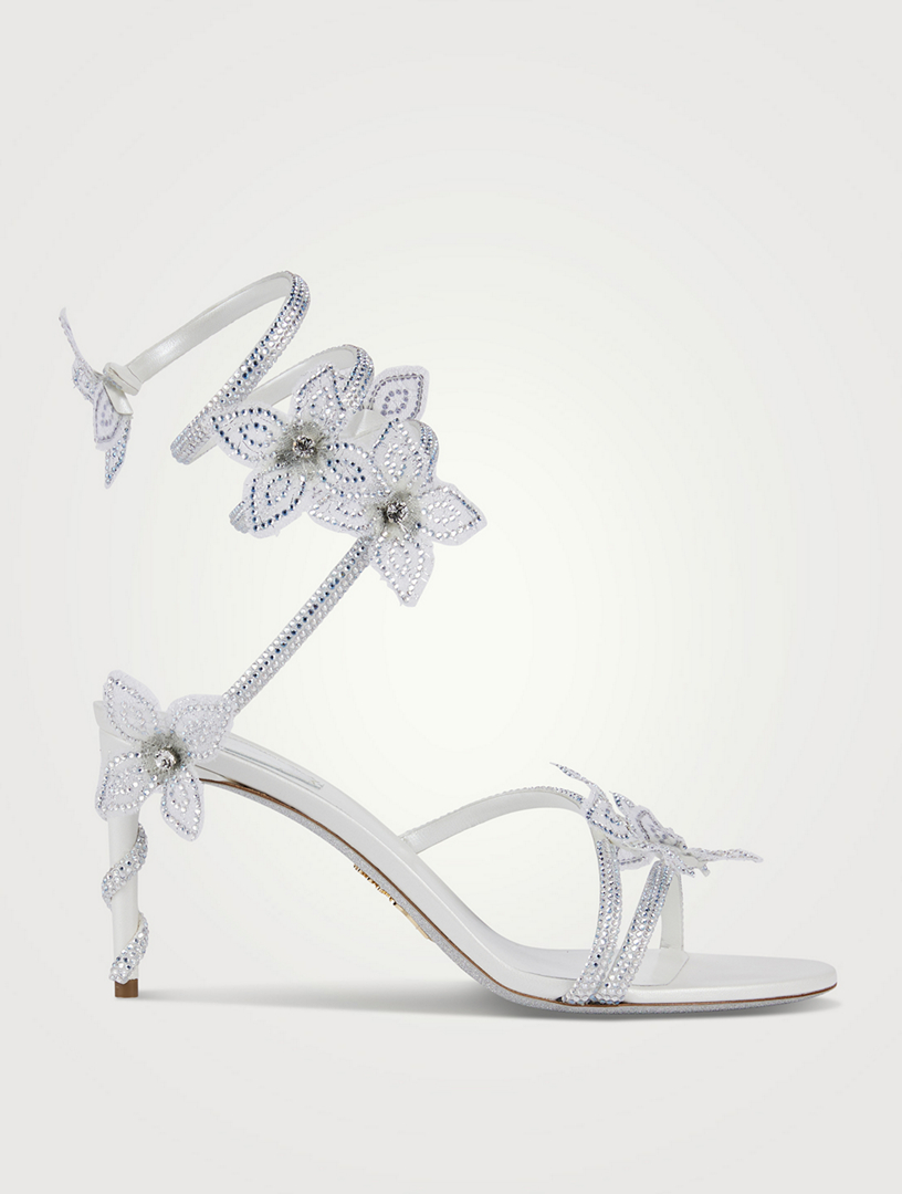 RENE CAOVILLA Margot Crystal Satin Sandals Holt Renfrew