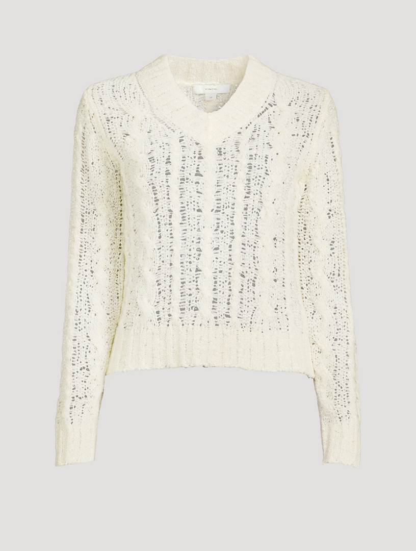 VINCE Cable Knit Sweater Holt Renfrew