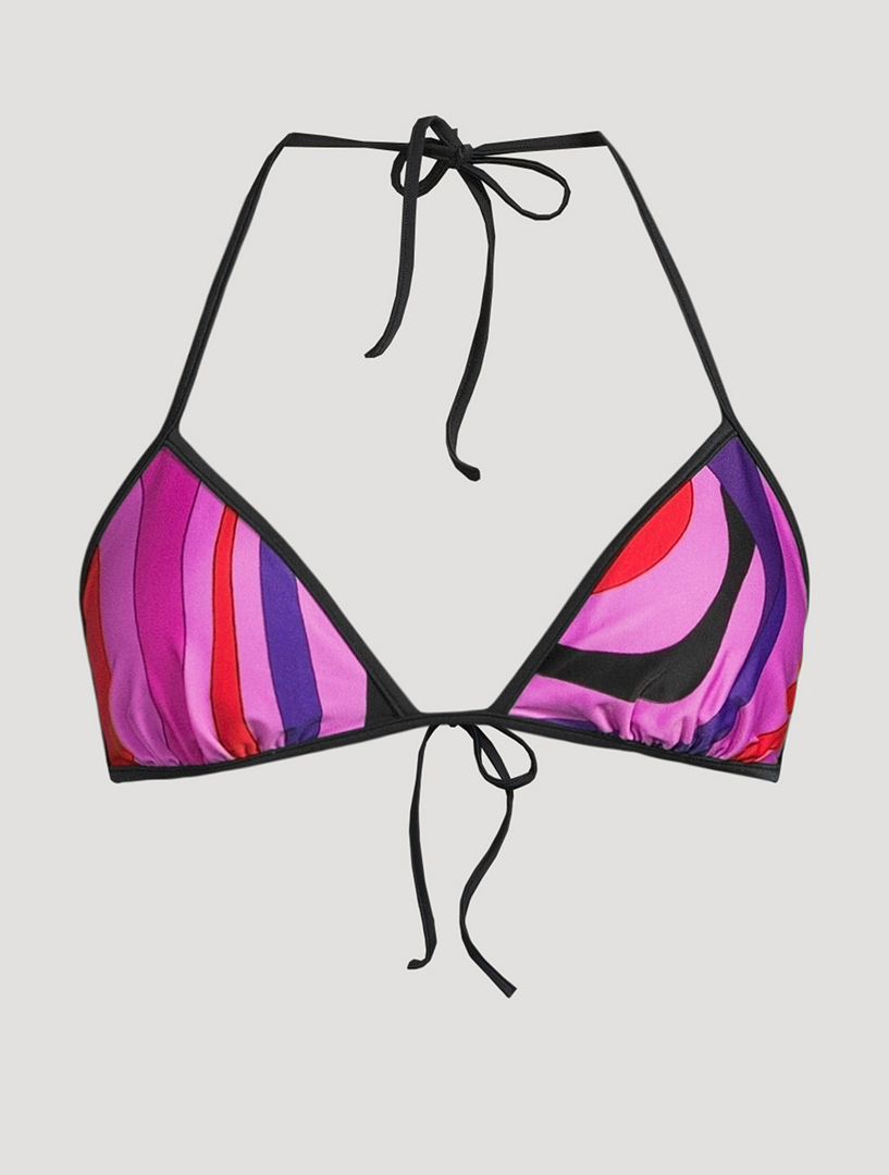 Pucci Triangle Bikini Top In Marmo Print Holt Renfrew