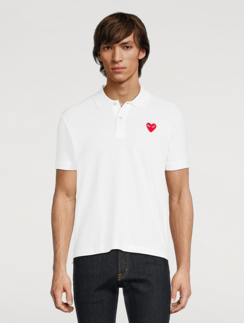 COMME DES GARCONS PLAY Heart Polo Shirt Holt Renfrew