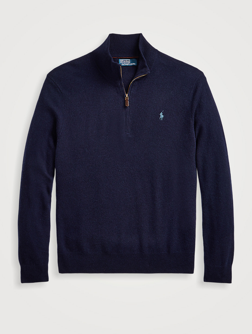 POLO RALPH LAUREN Wool Quarter-Zip Sweater | Holt Renfrew