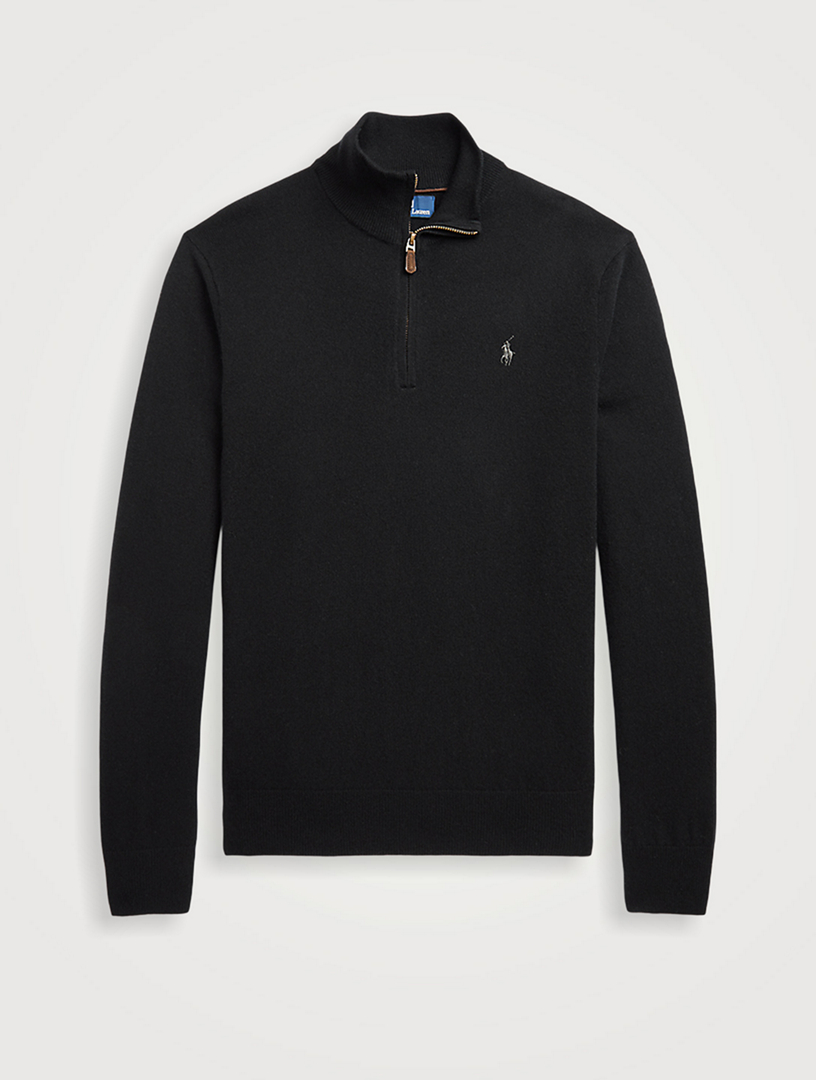 POLO RALPH LAUREN Wool Quarter-Zip Sweater | Holt Renfrew