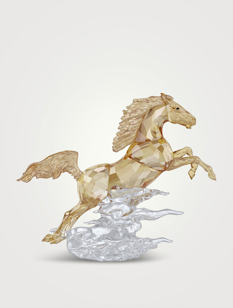 Lunar New Year Leaping Horse Crystal Figurine