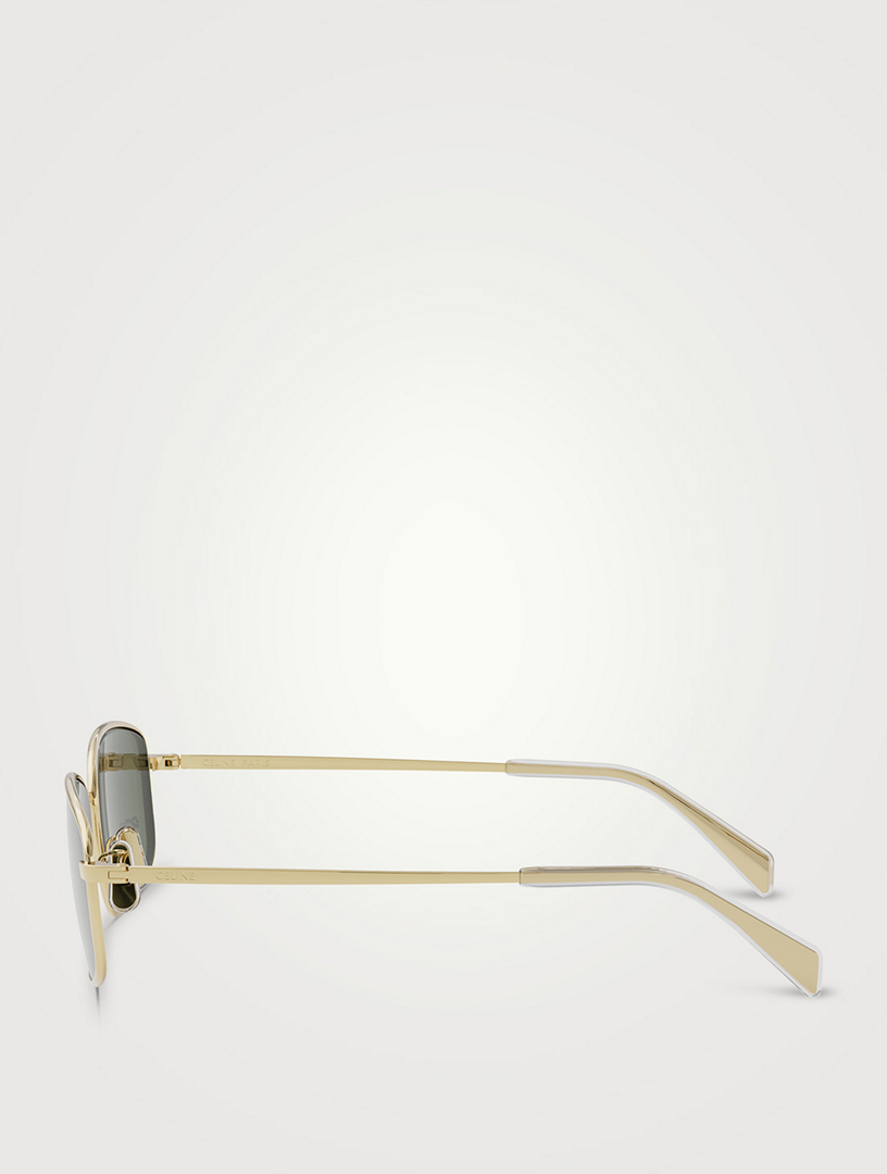 CELINE Crystal Triomphe Rectangular Sunglasses | Holt Renfrew
