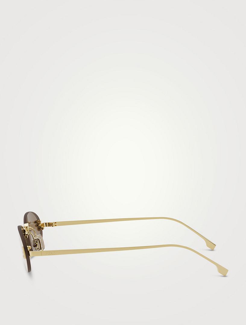 Fendi First Crystal Oval Sunglasses