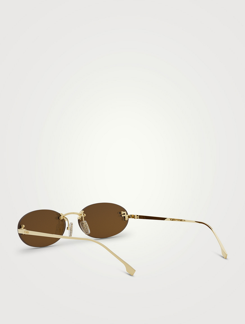 Fendi First Crystal Oval Sunglasses
