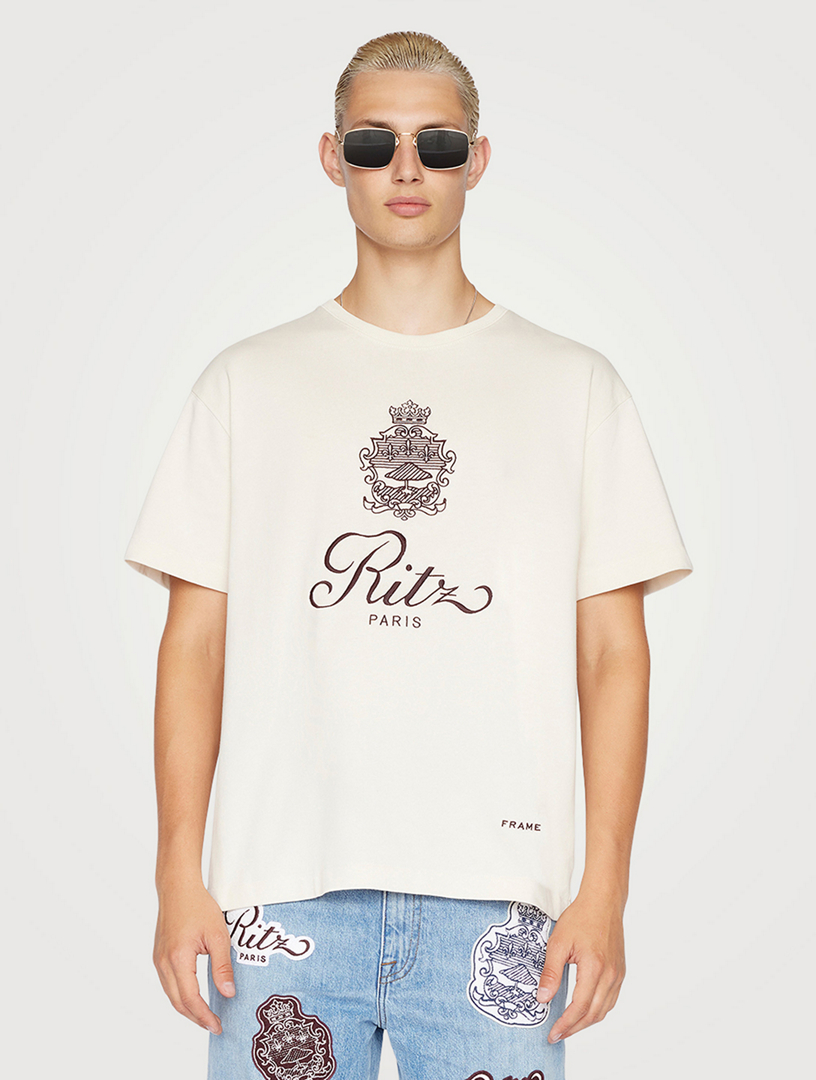 関税込【Ritz Paris】Women's t-shirt - white - Women's t-shirt - white - Ritz Paris x FRAME | Ritz Paris