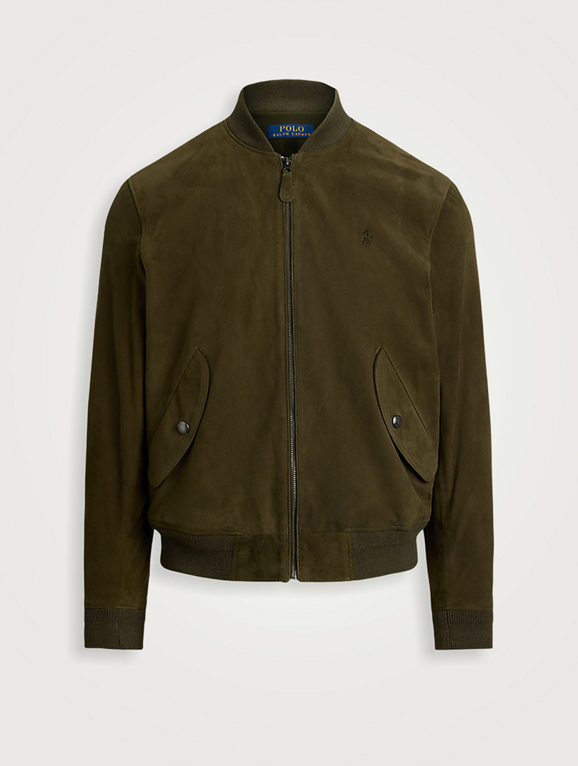 POLO RALPH LAUREN Suede Bomber Jacket | Holt Renfrew