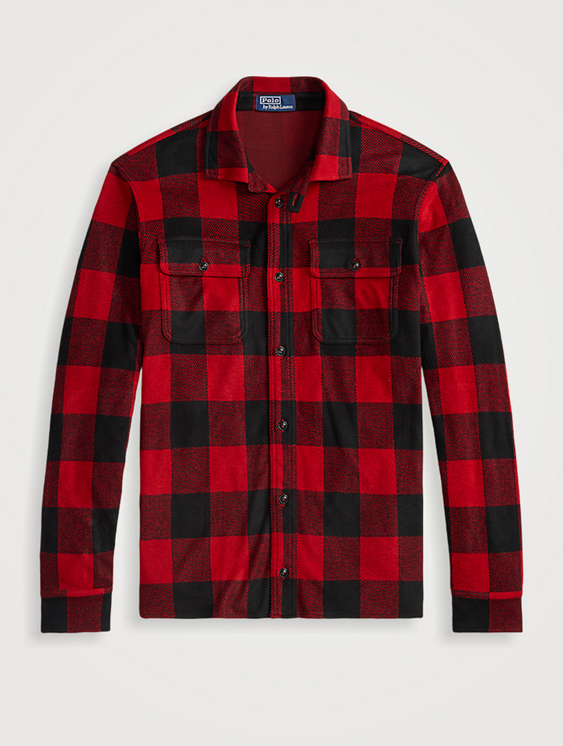 Plaid Knit Flannel Overshirt