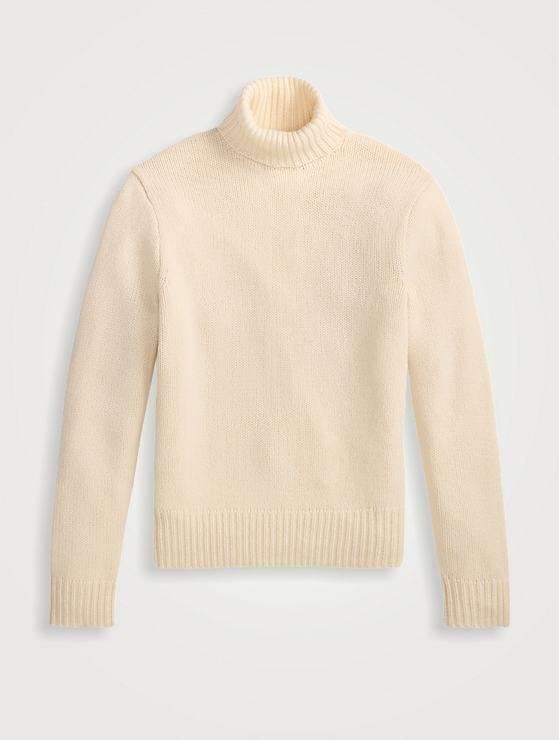 Suede-Patch Wool-Cashmere Sweater