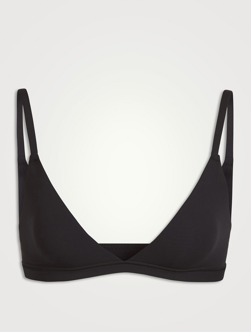 Balenciaga Paris Bra Logo Black Cotton Stretch Sports Bra Women's