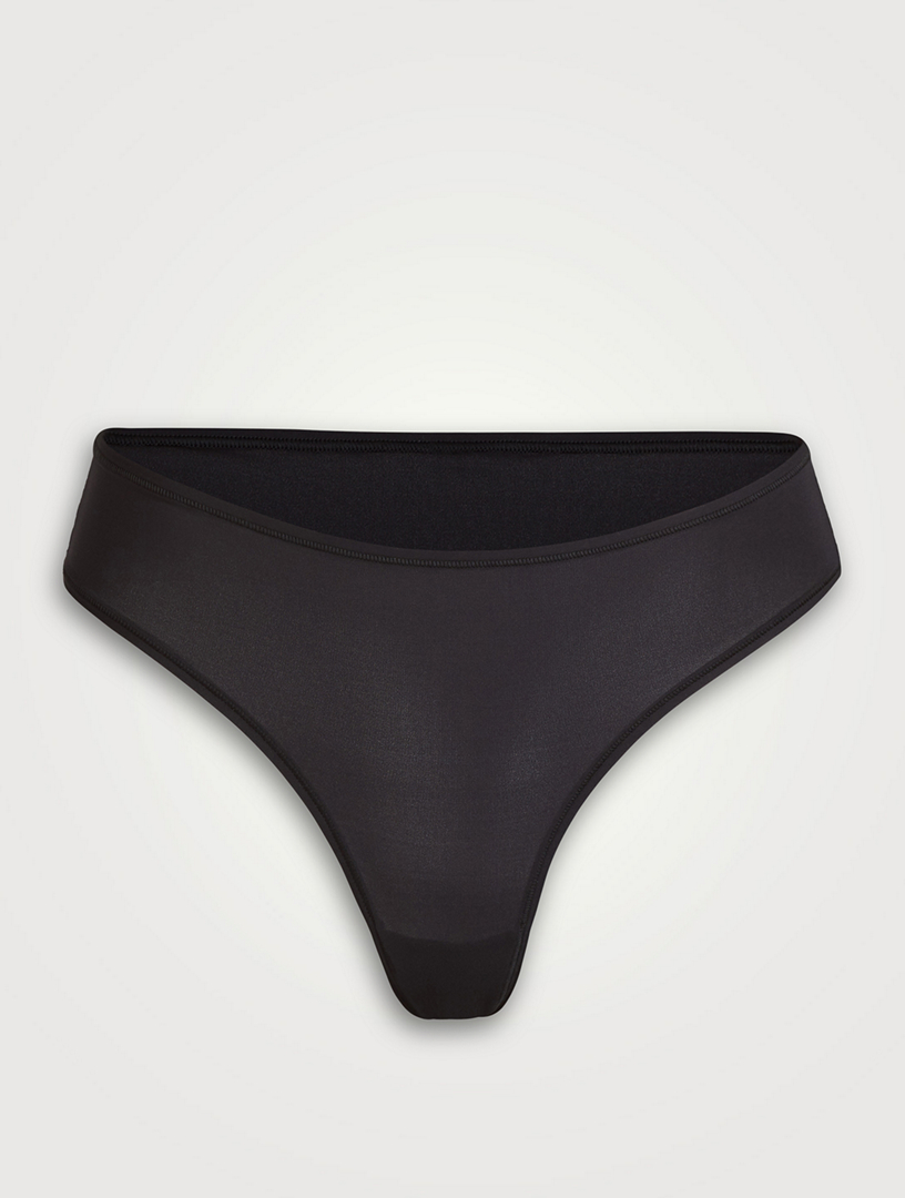 SKIMS Stretch-Cotton Rib Thong