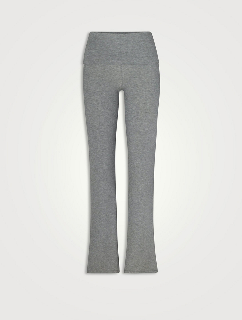 SOFT LOUNGE FOLDOVER PANT | HEATHER GREY