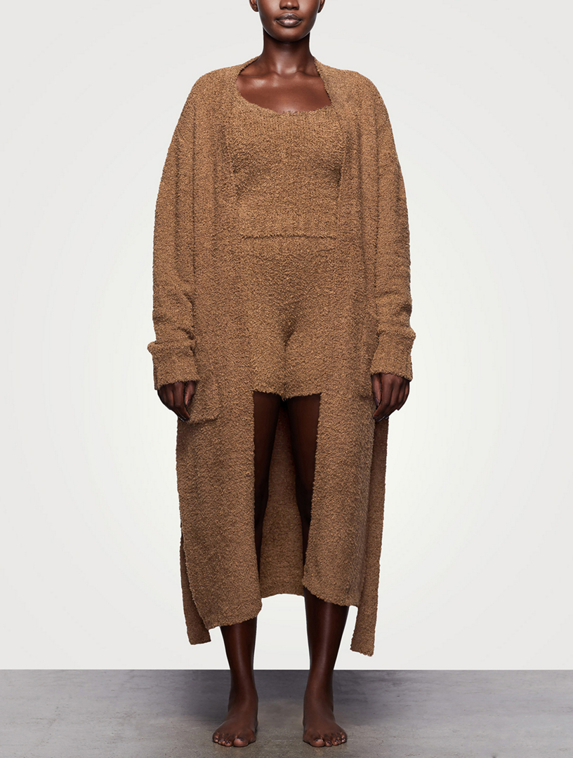 SKIMS on X: Pieces you'll live in: the Cozy Knit Robe, Cozy Knit
