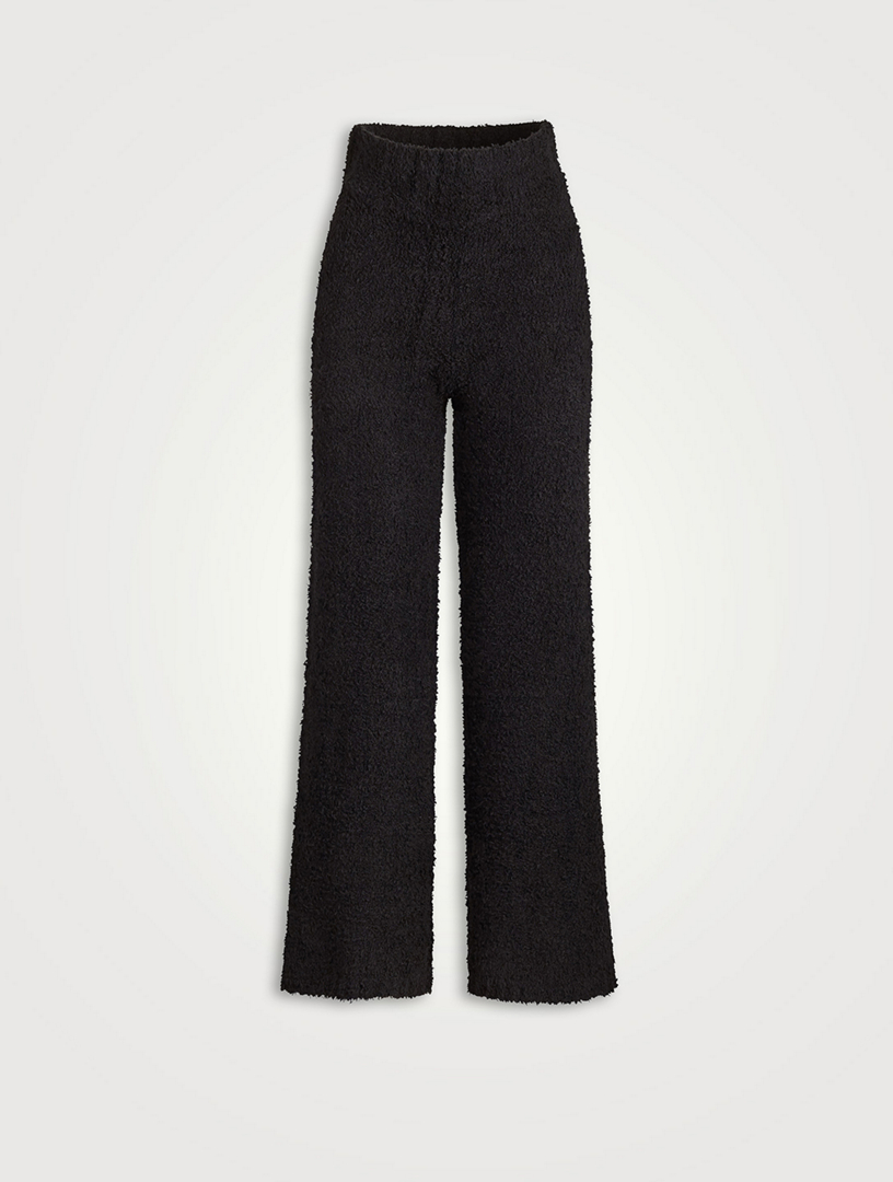 SKIMS, Pants & Jumpsuits, Skims Cozy Knit Straight Leg Pant Black Boucle  Fuzzy Lounge Pant Sz Sm Nwt