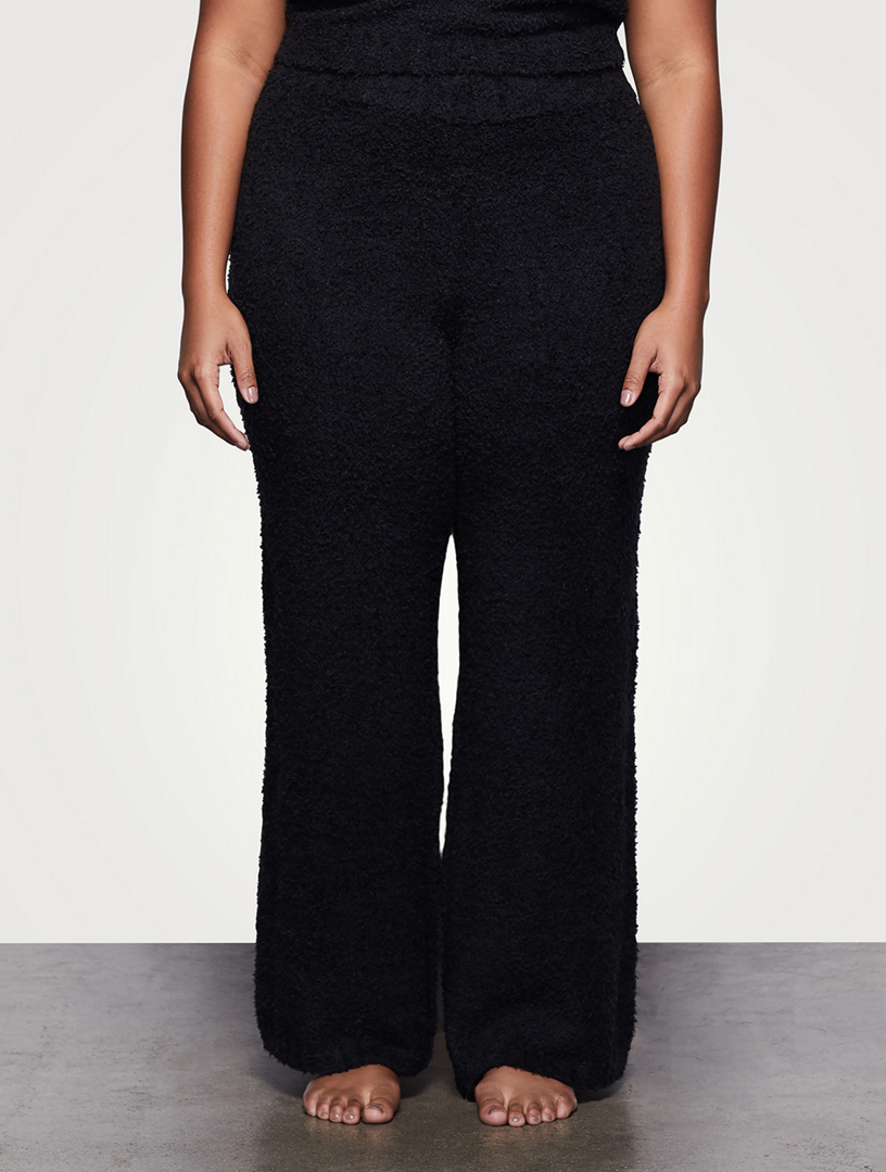 Cozy Knit bouclé pants - Onyx