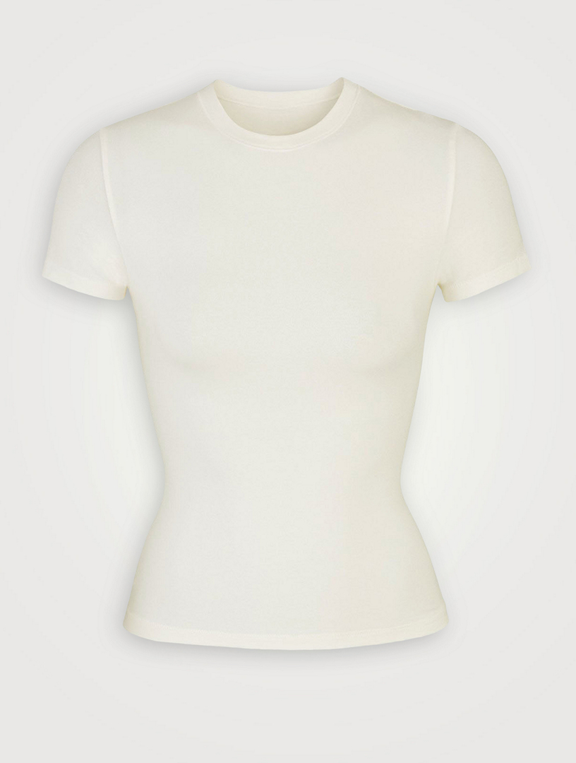 Women's Celine 16 cropped t-shirt in cotton jersey, CELINE