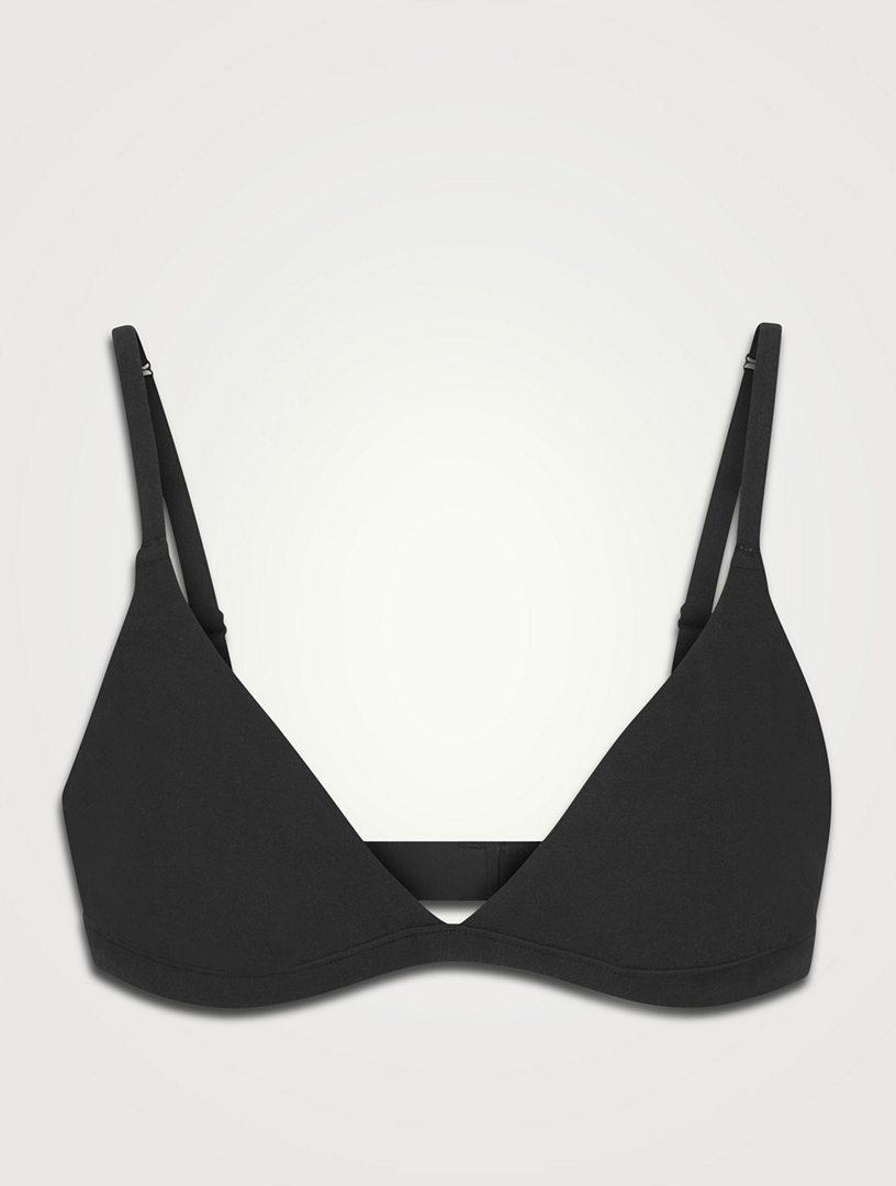 Skims Cotton Jersey Triangle Bralette In Stock Availability and Price