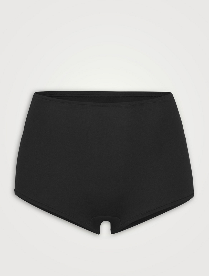 SKIMS Black Soft Smoothing Boy Shorts XS NWOT with flaw - $26