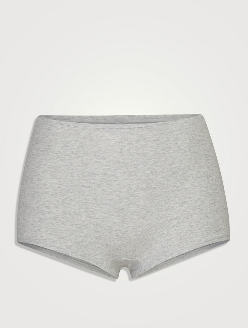 Short à la garçonne en jersey de coton