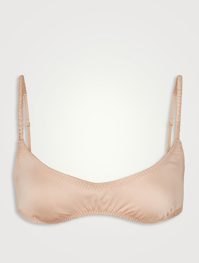 SKIMS Woven Shine Scrunchie Scoop Bralette