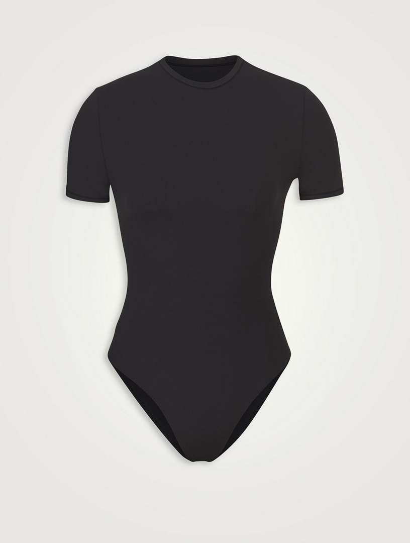 Black Front Keyhole Long Sleeve Bodysuit - Holalu Canadian Fashion Boutique