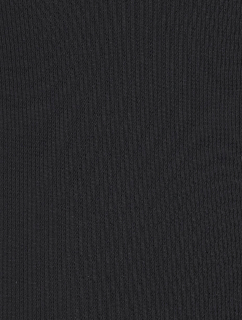 Skims Off-white Cotton Rib Onesie Jumpsuit in Black