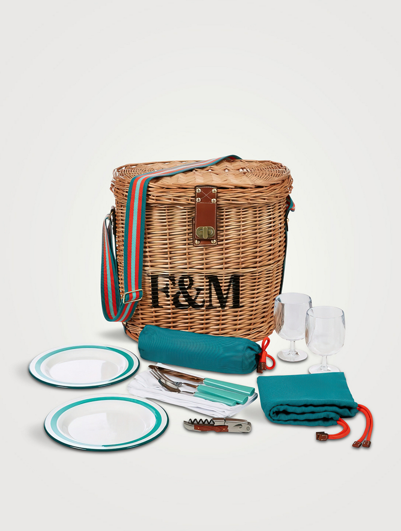 FORTNUM & MASON Fortnum's Shoulder Picnic Hamper for Two ...