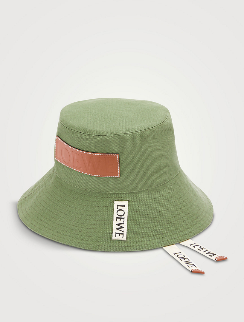 Canvas Bucket Hat With Logo Strap