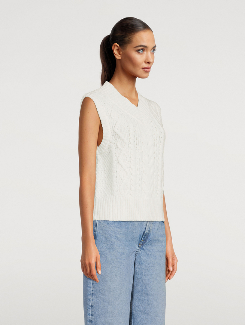Kaya Cable-Knit Sweater Vest
