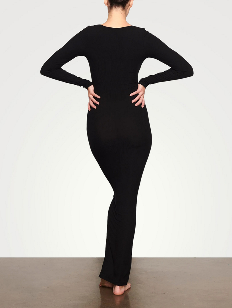 Womens Skims black Soft Lounge Long Slip Dress