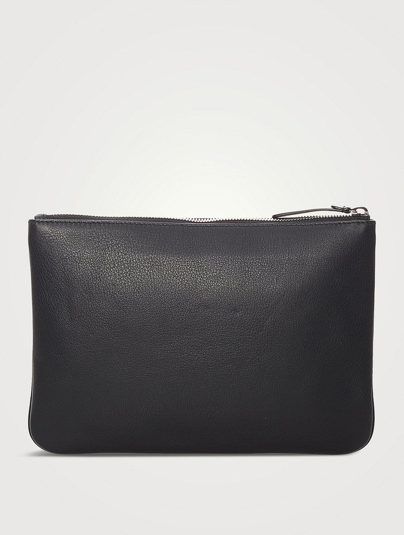 BALENCIAGA Pre-Loved Political Campaign Leather Clutch | Holt Renfrew