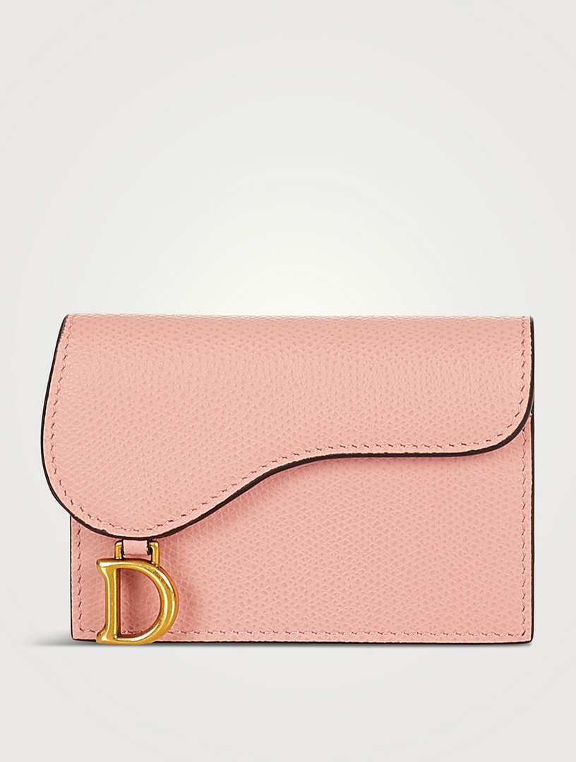 Dior card holder saddle best sale