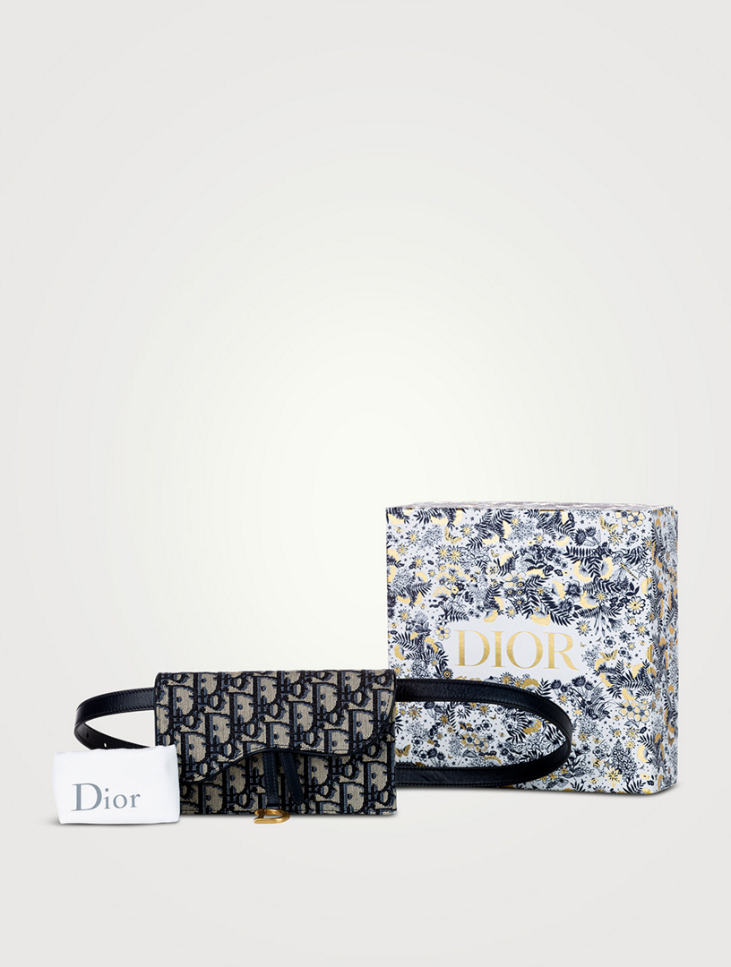 Dior Oblique Saddle Belt Bag in Blue