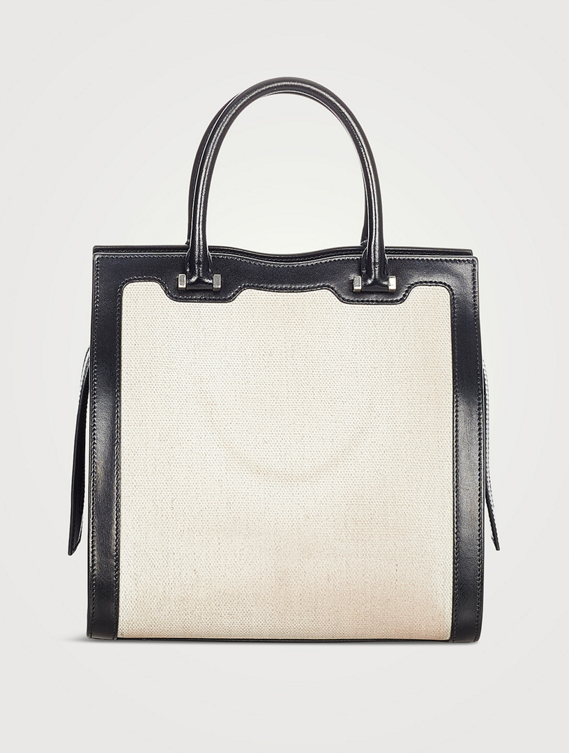 Pre-Loved Uptown Canvas And Leather Satchel