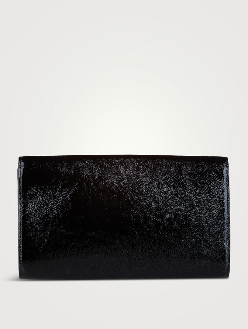 SAINT LAURENT Pre-Loved Belle de Jour Patent Leather Clutch Holt