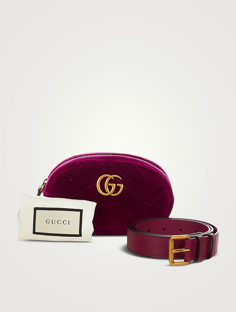 GUCCI Pre Loved GG Marmont Matelass Velvet Belt Bag Holt Renfrew