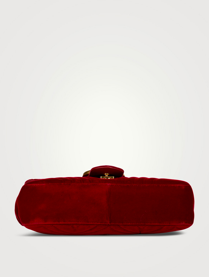 Gucci maroon velvet bag on sale